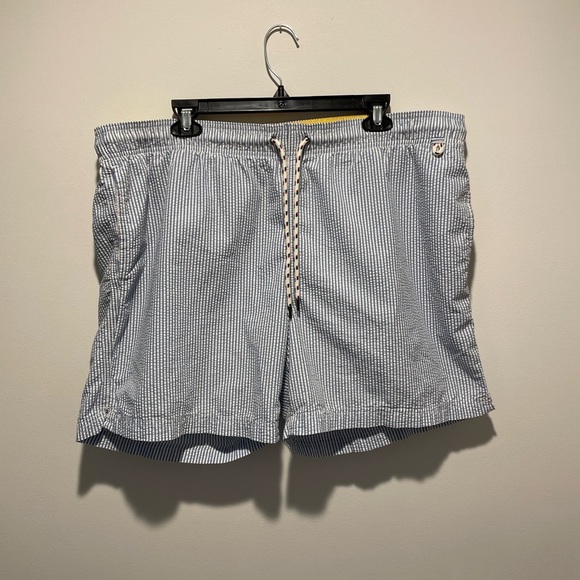 Lands' End Men's Swim Trunks Blue and White XL - Picture 1 of 6